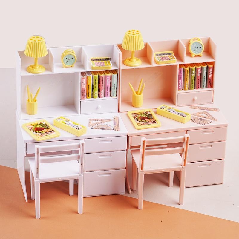 Kids Education Desk - مجموعة لعب مصغرة واقعية للفصول الدراسية،