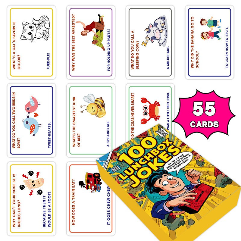 Kids Education Questions - 100 بطاقة ألغاز لعلب الغداء، بطاقات
