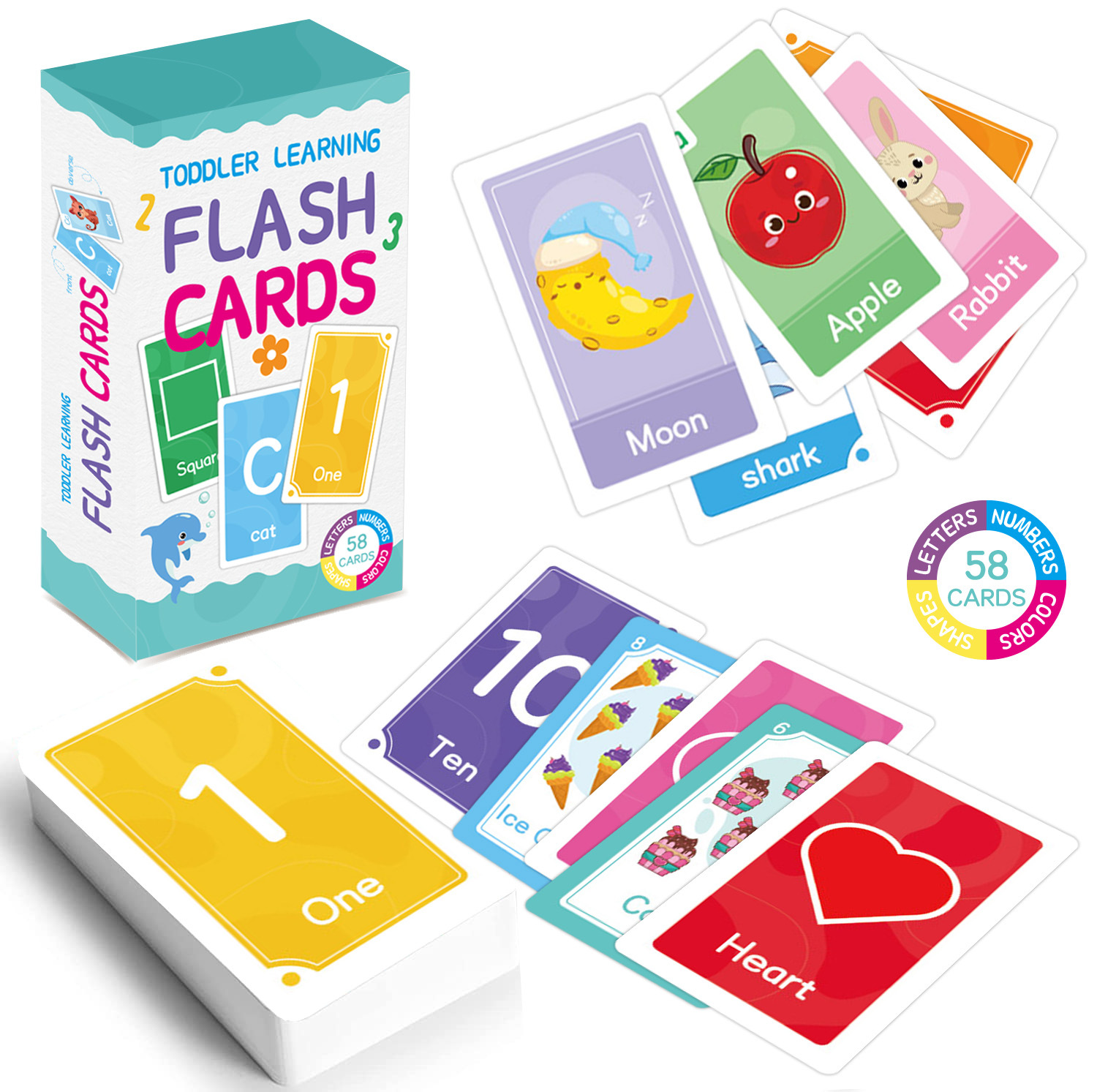 58 قطعة ABC الأبجدية البطاقات  - مراجعة Free Educational Games For Kids وسعره
