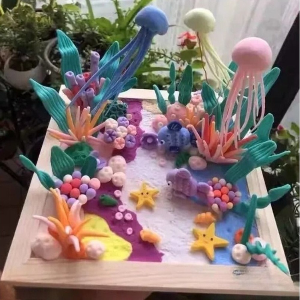 مجموعة صنع إطار صورة وحش ثلاثي - مراجعة Kids Education Desk وسعره